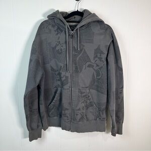 Y2K Software Oakley Skull Print Zip Hoodie